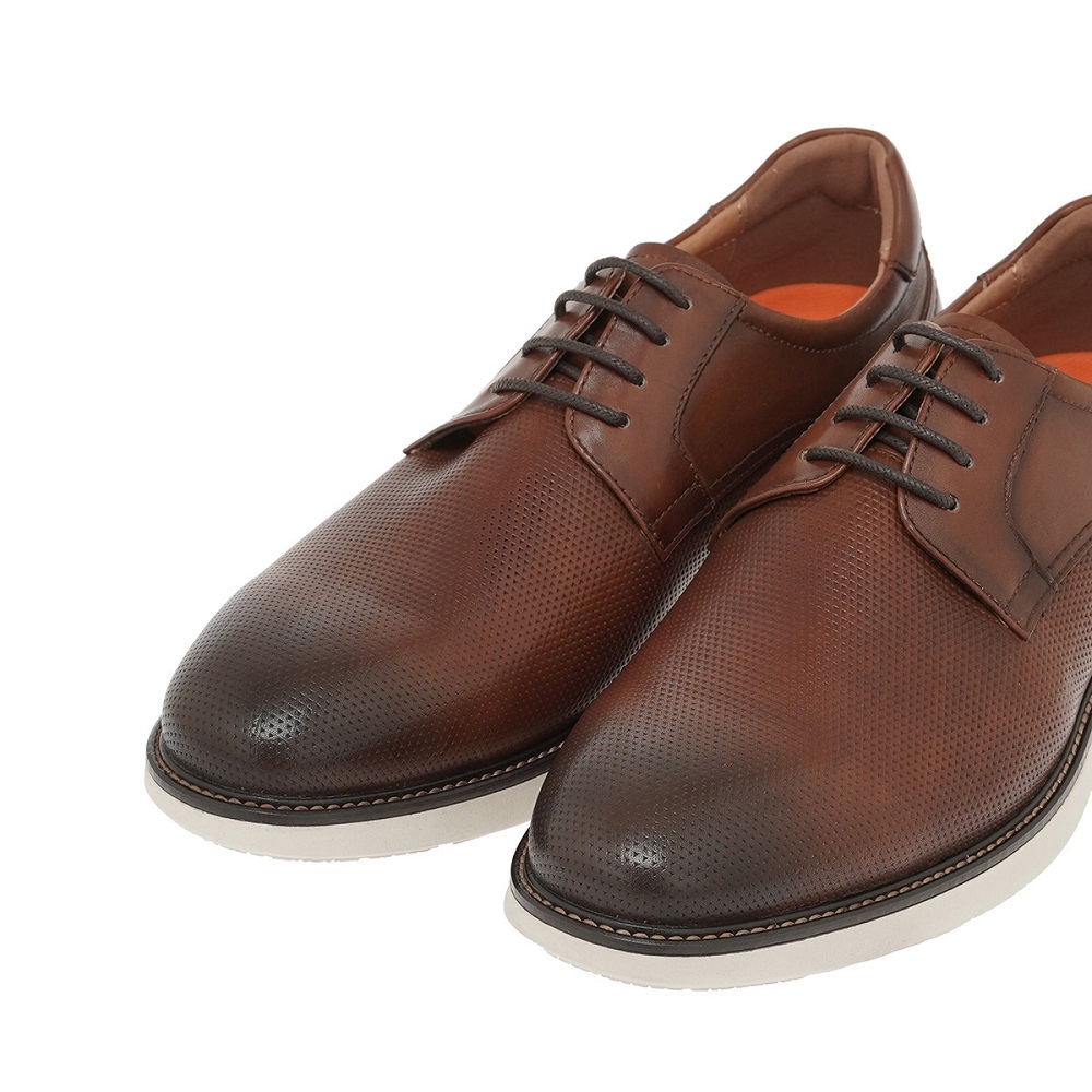 RENATO GARINI</br>Renato Garini FB283-1 Ανδρικά Δετά Παπούτσια Ταμπά Δέρμα Τρυπητό