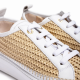 UNISA</br>Γυναικεία Sneakers Μπεζ/Λευκό Δέρμα FLEUR Unisa UNISA</br>Γυναικεία Sneakers Μπεζ/Λευκό Δέρμα FLEUR Unisa