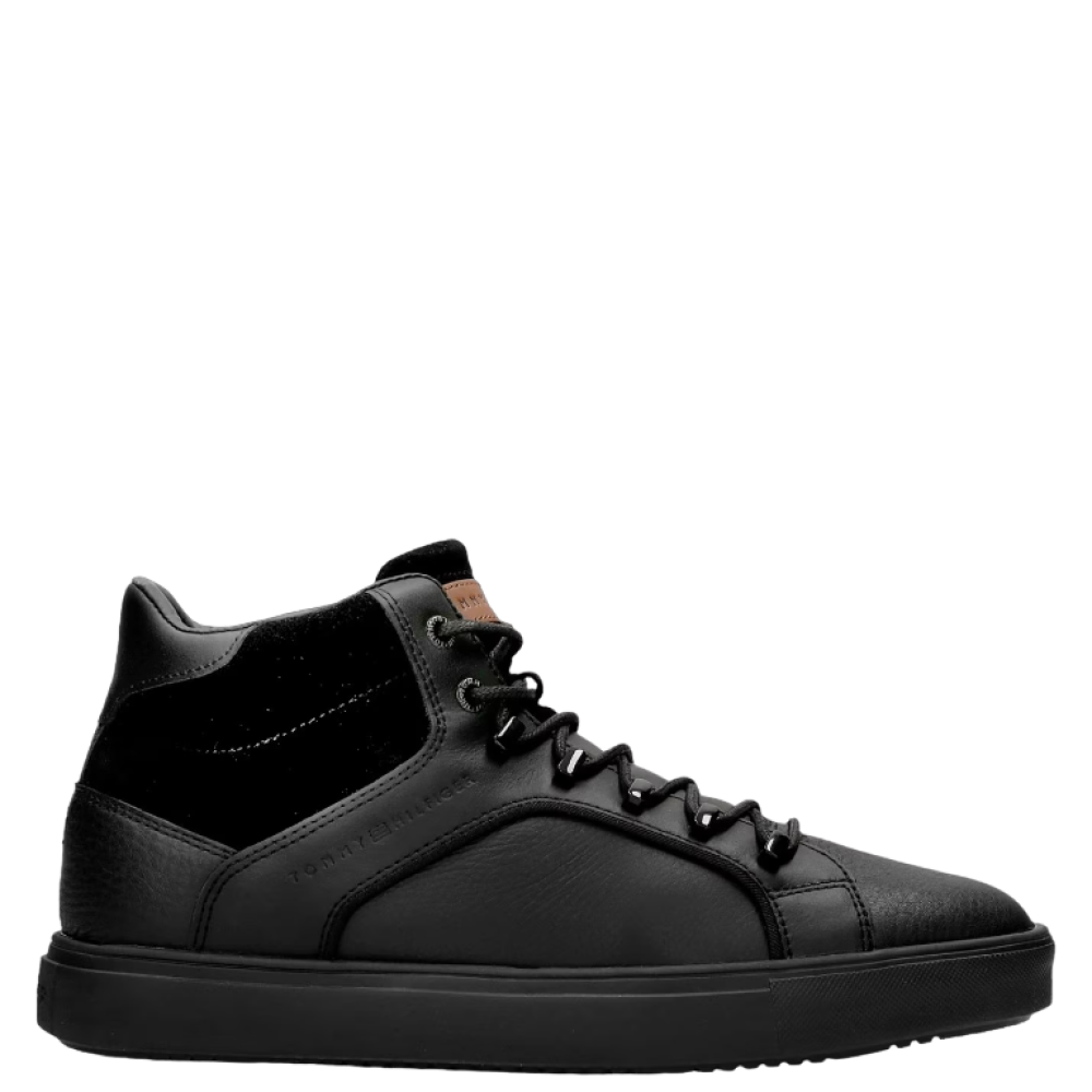 TOMMY HILFIGER</br>Ανδρικά Μποτάκια Μαύρο Δέρμα FM0FM00696-990 Tommy Hilfiger