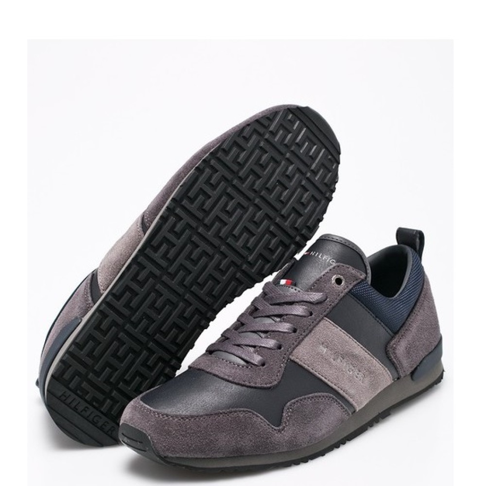 TOMMY HILFIGER</br>Ανδρικά Sneakers Γκρι Δέρμα FM0FM01123-907 Tommy Hilfiger TOMMY HILFIGER</br>Ανδρικά Sneakers Γκρι Δέρμα FM0FM01123-907 Tommy Hilfiger