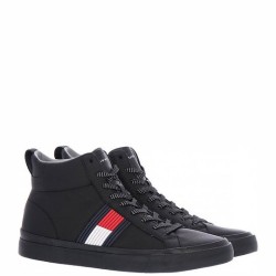 Ανδρικά Μποτάκια Μαύρο Δέρμα FM0FM01713-990 Tommy Hilfiger
