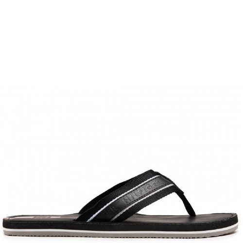 Ανδρικές Σαγιονάρες Μαύρο Δέρμα FM0FM03384-BDS Tommy Hilfiger Ανδρικές Σαγιονάρες Μαύρο Δέρμα FM0FM03384-BDS Tommy Hilfiger