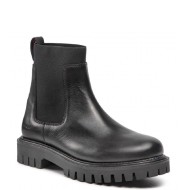 Ανδρικά Μποτάκια Μαύρο Δέρμα Chelsea FM0FM04186-BDS Tommy Hilfiger