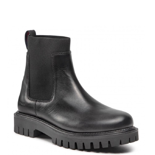 Ανδρικά Μποτάκια Μαύρο Δέρμα Chelsea FM0FM04186-BDS Tommy Hilfiger Ανδρικά Μποτάκια Μαύρο Δέρμα Chelsea FM0FM04186-BDS Tommy Hilfiger