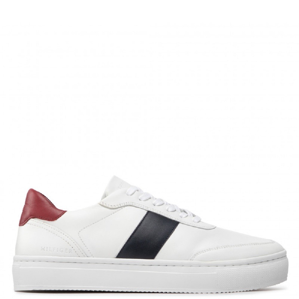 TOMMY HILFIGER</br>Ανδρικά Sneakers Λευκό Δέρμα FM0FM04284-YBR Tommy Hilfiger TOMMY HILFIGER</br>Ανδρικά Sneakers Λευκό Δέρμα FM0FM04284-YBR Tommy Hilfiger