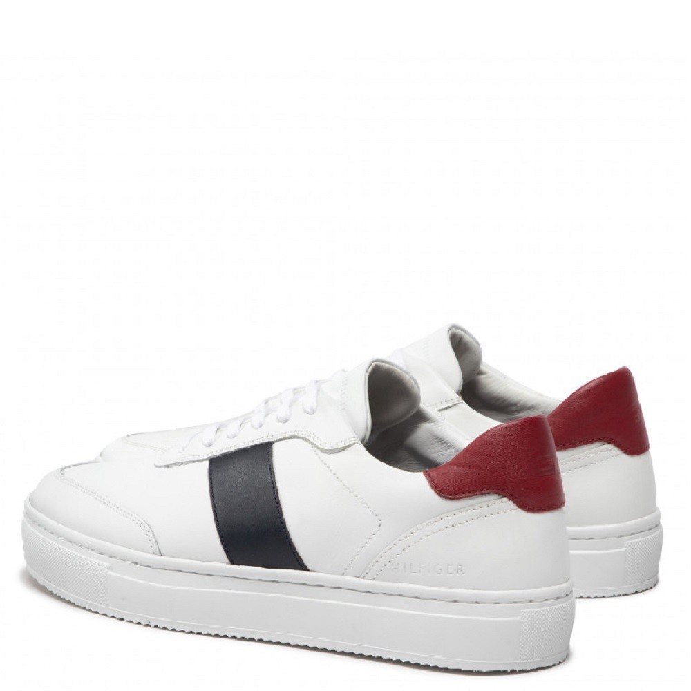 TOMMY HILFIGER</br>Ανδρικά Sneakers Λευκό Δέρμα FM0FM04284-YBR Tommy Hilfiger TOMMY HILFIGER</br>Ανδρικά Sneakers Λευκό Δέρμα FM0FM04284-YBR Tommy Hilfiger