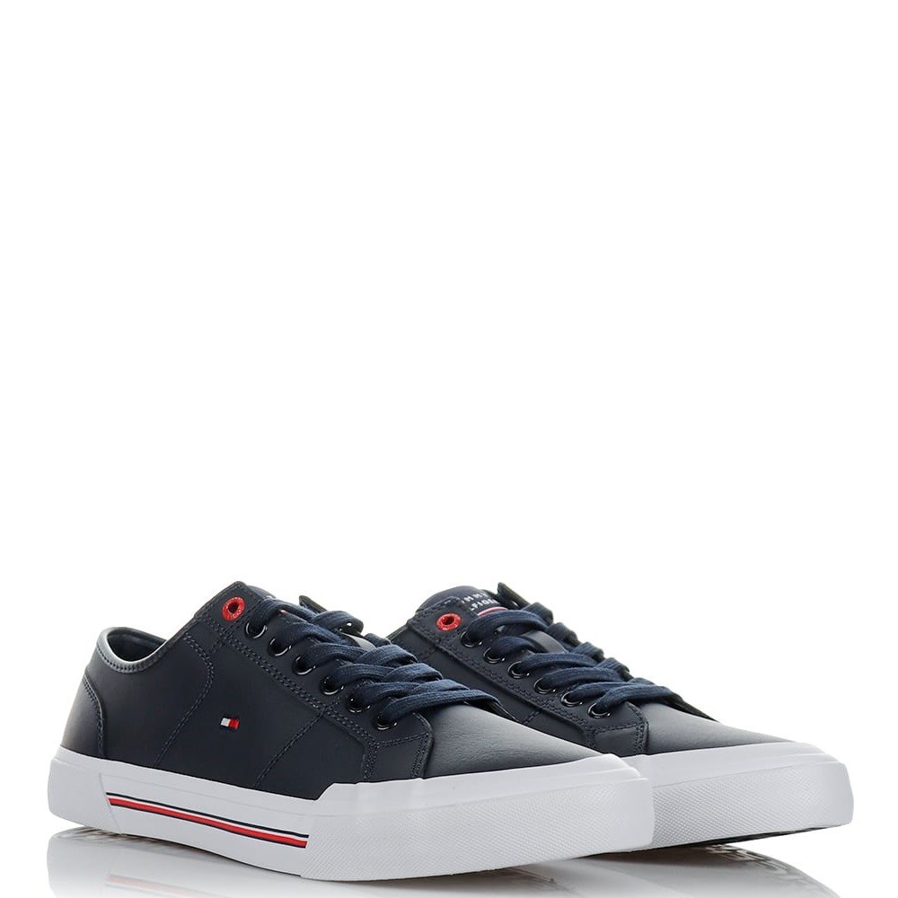 TOMMY HILFIGER</br>Ανδρικά Sneakers Μπλε Δέρμα FM0FM04561-DW5 Tommy Hilfiger TOMMY HILFIGER</br>Ανδρικά Sneakers Μπλε Δέρμα FM0FM04561-DW5 Tommy Hilfiger