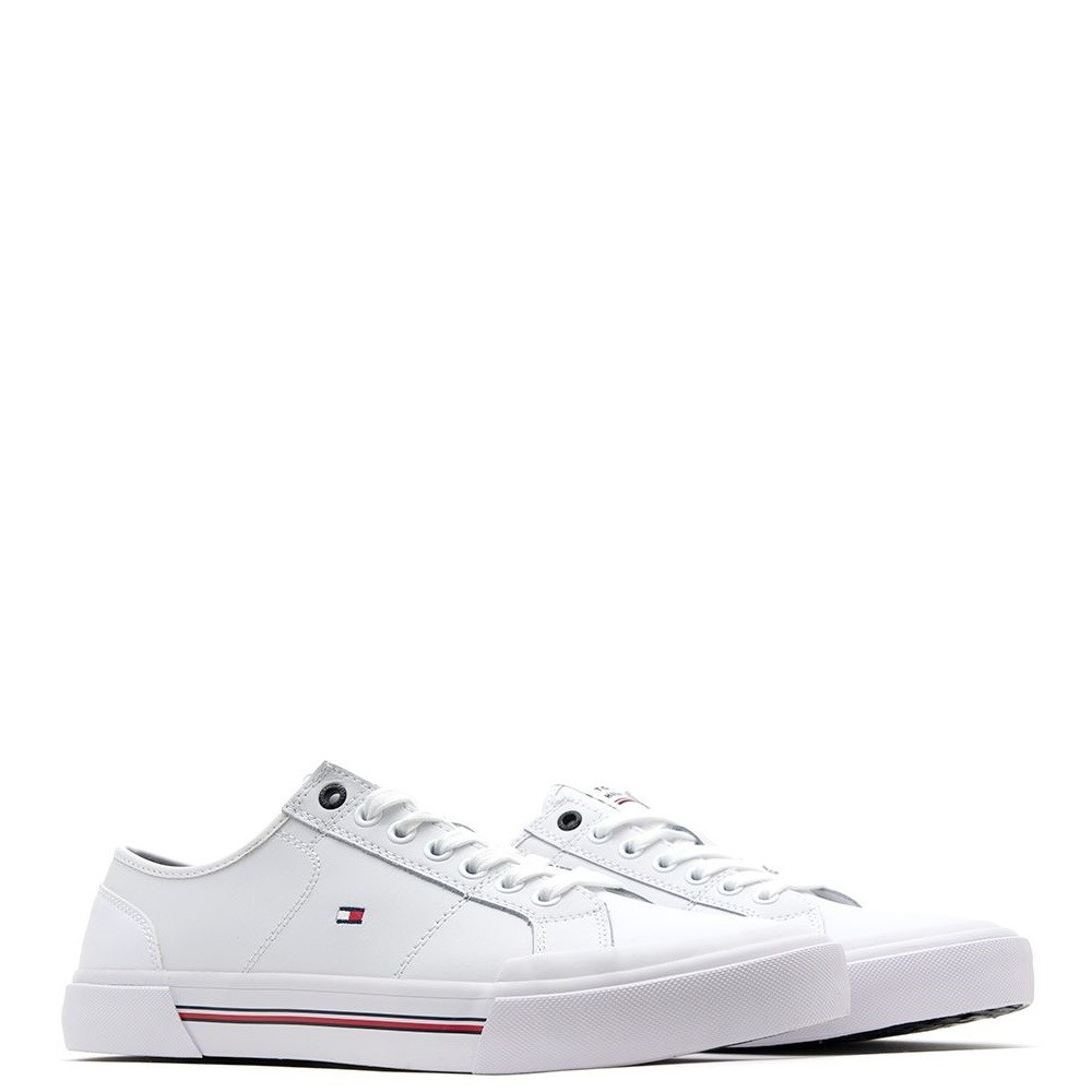 TOMMY HILFIGER</br>Ανδρικά Sneakers Λευκό Δέρμα FM0FM04561-YBS Tommy Hilfiger TOMMY HILFIGER</br>Ανδρικά Sneakers Λευκό Δέρμα FM0FM04561-YBS Tommy Hilfiger