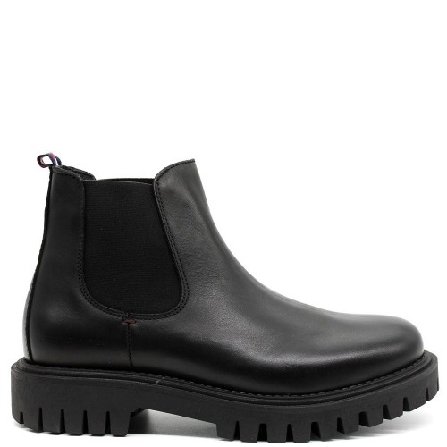 Ανδρικά Μποτάκια Μαύρο Δέρμα Chelsea FM0FM04755-BDS Tommy Hilfiger