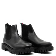Ανδρικά Μποτάκια Μαύρο Δέρμα Chelsea FM0FM04755-BDS Tommy Hilfiger