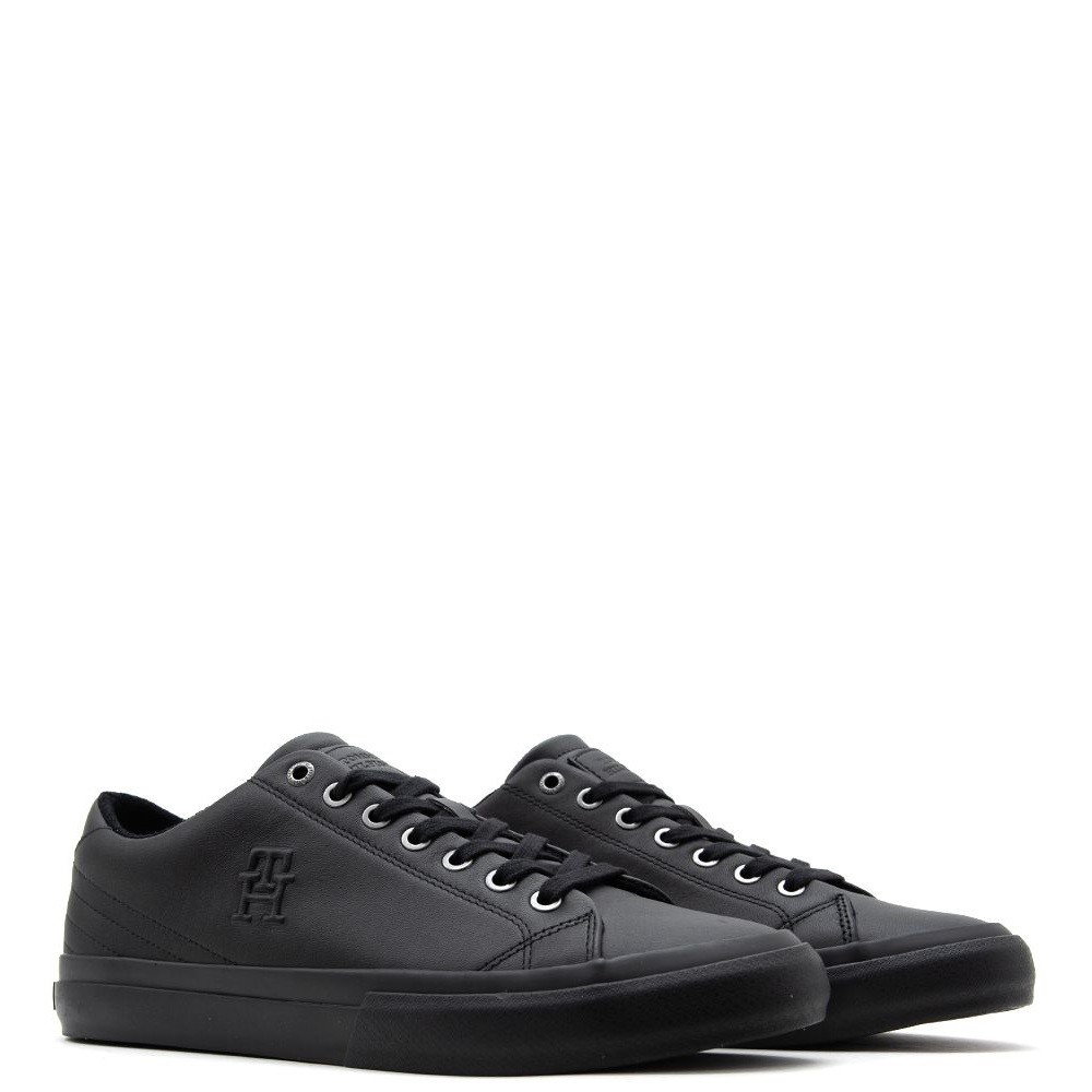 TOMMY HILFIGER</br>Ανδρικά Sneakers Μαύρο Δέρμα FM0FM04780-0GQ Tommy Hilfiger TOMMY HILFIGER</br>Ανδρικά Sneakers Μαύρο Δέρμα FM0FM04780-0GQ Tommy Hilfiger