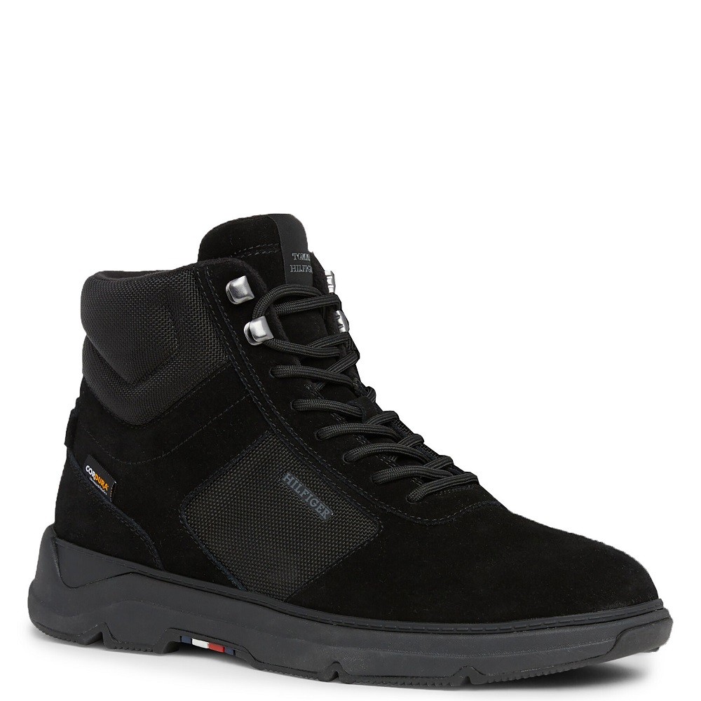 TOMMY HILFIGER</br>Ανδρικά Μποτάκια Μαύρο Suede FM0FM04807-BDS Tommy Hilfiger TOMMY HILFIGER</br>Ανδρικά Μποτάκια Μαύρο Suede FM0FM04807-BDS Tommy Hilfiger