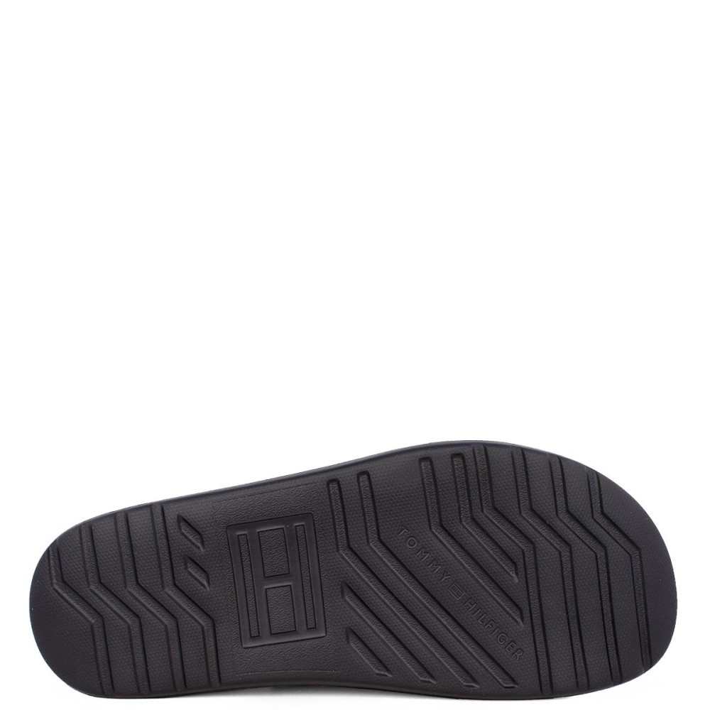 TOMMY HILFIGER</br>Ανδρικές Παντόφλες Μαύρο Δέρμα FM0FM05005-BDS Tommy Hilfiger TOMMY HILFIGER</br>Ανδρικές Παντόφλες Μαύρο Δέρμα FM0FM05005-BDS Tommy Hilfiger