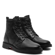 Ανδρικά Μποτάκια Μαύρο Δέρμα FM0FM05183-BDS Tommy Hilfiger