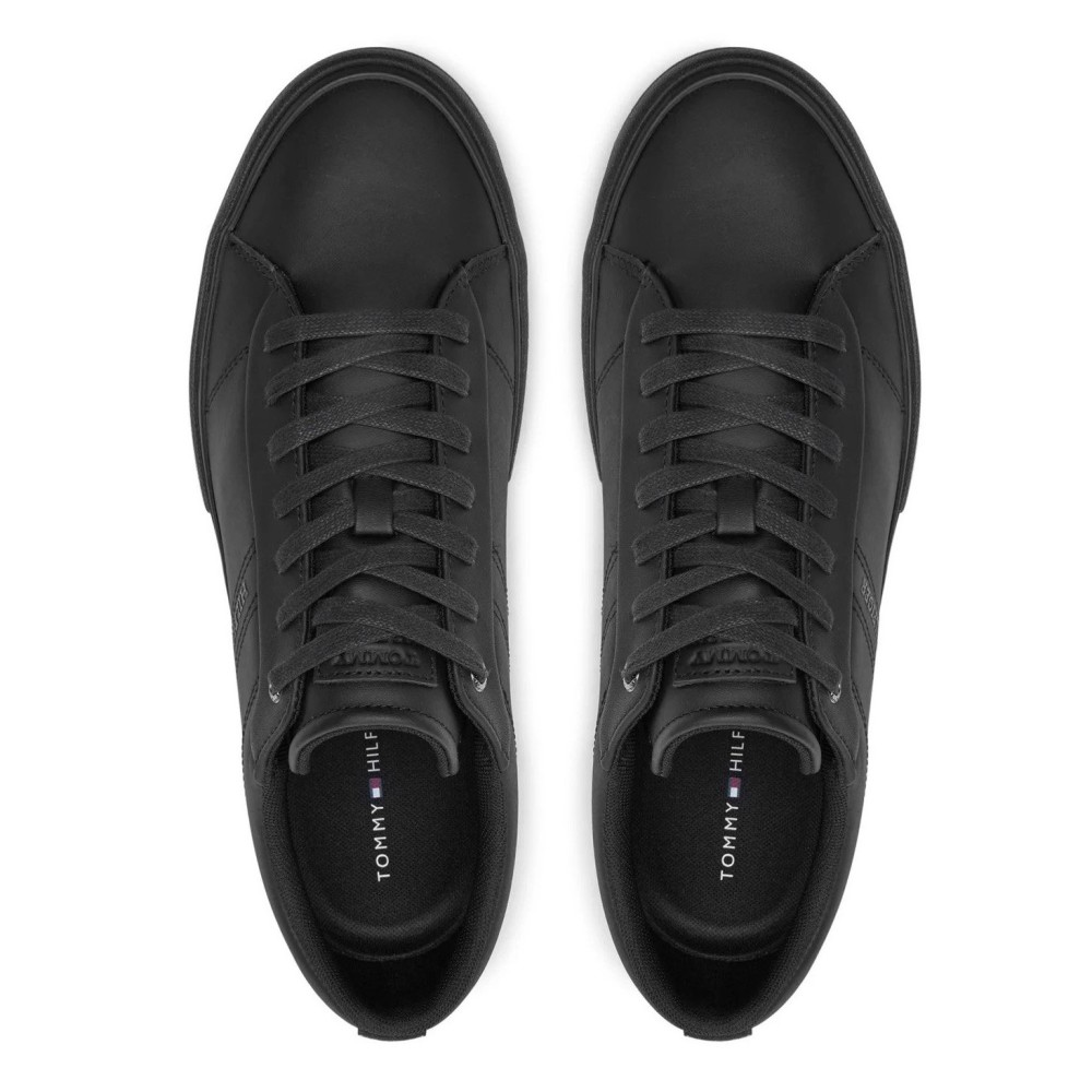 TOMMY HILFIGER</br>Ανδρικά Sneakers Μαύρο Δέρμα FM0FM05201-BDS Tommy Hilfiger TOMMY HILFIGER</br>Ανδρικά Sneakers Μαύρο Δέρμα FM0FM05201-BDS Tommy Hilfiger