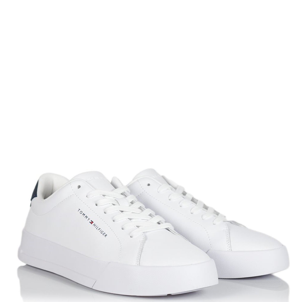 TOMMY HILFIGER</br>Ανδρικά Sneakers Λευκό/Μπλε Δέρμα FM0FM05297-0LE Tommy Hilfiger TOMMY HILFIGER</br>Ανδρικά Sneakers Λευκό/Μπλε Δέρμα FM0FM05297-0LE Tommy Hilfiger