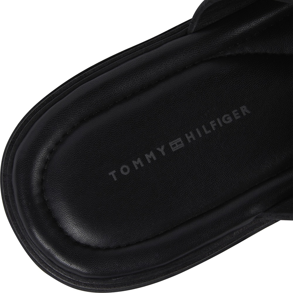 TOMMY HILFIGER</br>Ανδρικές Παντόφλες Μαύρο Δέρμα FM0FM05357-BDS Tommy Hilfiger TOMMY HILFIGER</br>Ανδρικές Παντόφλες Μαύρο Δέρμα FM0FM05357-BDS Tommy Hilfiger
