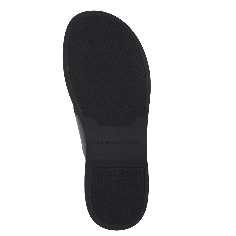 TOMMY HILFIGER</br>Ανδρικές Παντόφλες Μαύρο Δέρμα FM0FM05357-BDS Tommy Hilfiger TOMMY HILFIGER</br>Ανδρικές Παντόφλες Μαύρο Δέρμα FM0FM05357-BDS Tommy Hilfiger