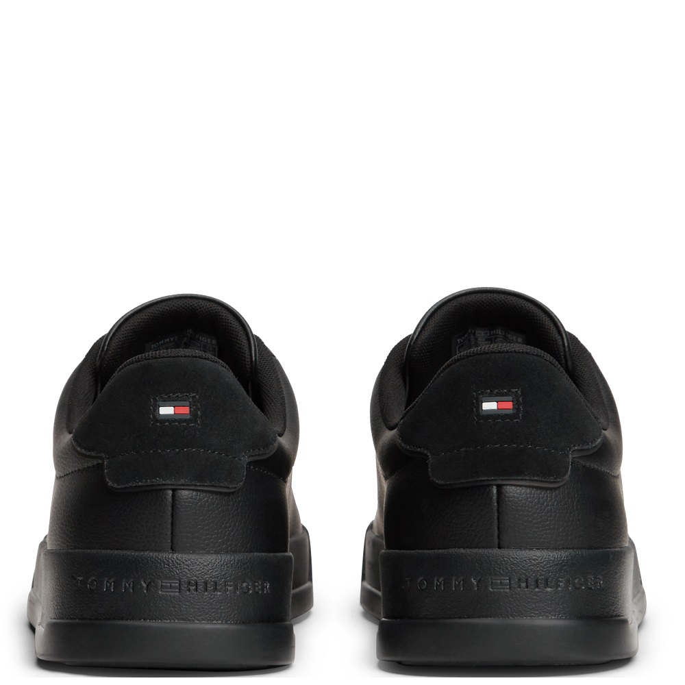 TOMMY HILFIGER</br>Tommy Hilfiger Court Core Leather Detail Essential FM0FM05367-0GJ Ανδρικά Sneakers Μαύρο/Μαύρο Δέρμα