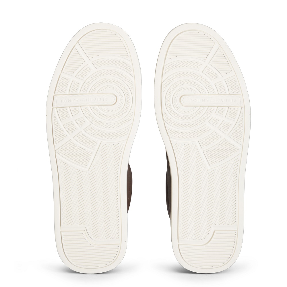 TOMMY HILFIGER</br>Tommy Hilfiger Court Core Leather Detail Essential FM0FM05367-0HH Ανδρικά Sneakers Καφέ Δέρμα TOMMY HILFIGER</br>Tommy Hilfiger Court Core Leather Detail Essential FM0FM05367-0HH Ανδρικά Sneakers Καφέ Δέρμα