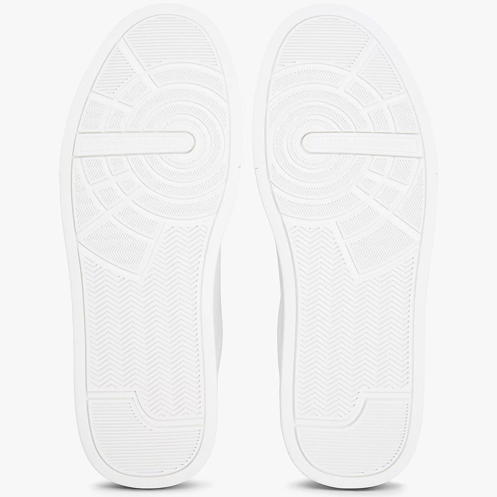 TOMMY HILFIGER</br>Tommy Hilfiger Court Leather Detail Essential FM0FM05367-0LE Ανδρικά Sneakers Εκρού/Μπεζ Δέρμα