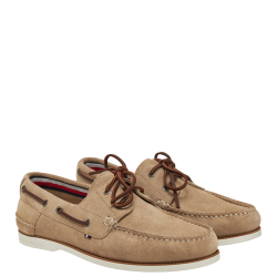 Ανδρικά Boat-shoes/Ιστιοπλοϊκά Μπεζ Suede FM0FM05387-AEG Tommy Hilfiger