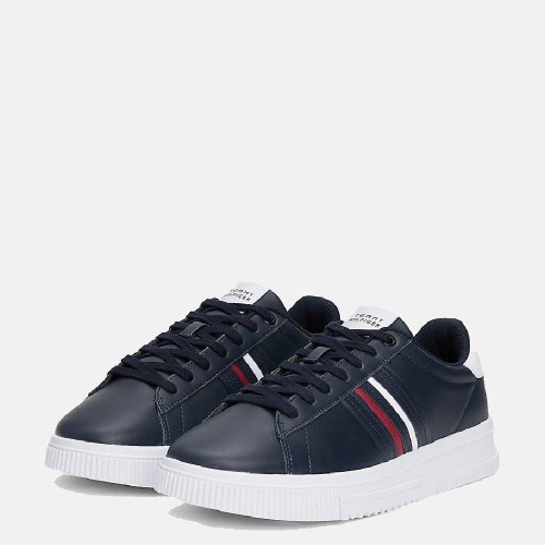 Ανδρικά Sneakers Μπλε Δέρμα FM0FM05406-DW5 Tommy Hilfiger Ανδρικά Sneakers Μπλε Δέρμα FM0FM05406-DW5 Tommy Hilfiger
