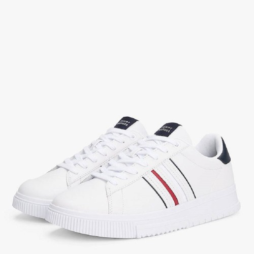 Ανδρικά Sneakers Λευκό Δέρμα FM0FM05406-YBS Tommy Hilfiger Ανδρικά Sneakers Λευκό Δέρμα FM0FM05406-YBS Tommy Hilfiger