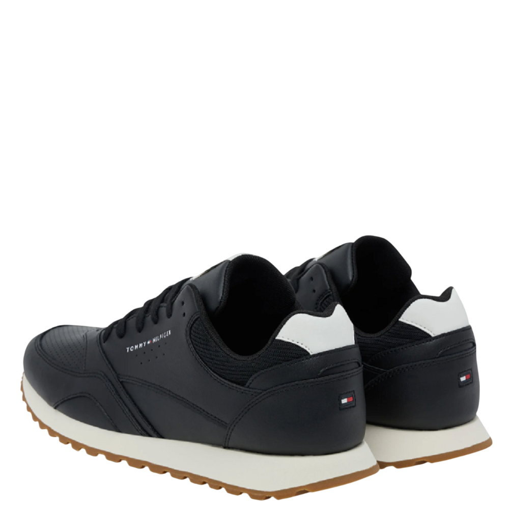 TOMMY HILFIGER</br>Ανδρικά Sneakers Μαύρο/Λευκό Δέρμα FM0FM05512-0GX Tommy Hilfiger TOMMY HILFIGER</br>Ανδρικά Sneakers Μαύρο/Λευκό Δέρμα FM0FM05512-0GX Tommy Hilfiger