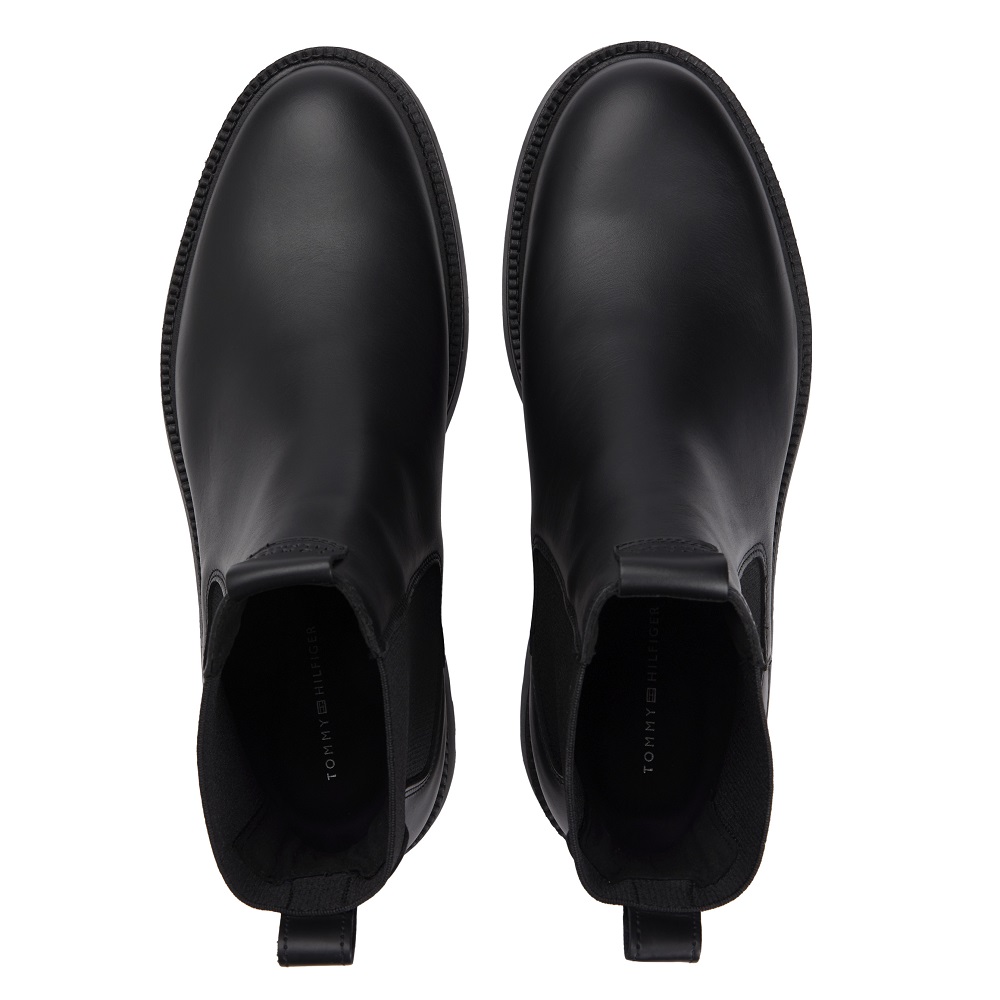 TOMMY HILFIGER</br>Tommy Hilfiger Comfort Lightweight Leather Chelsea FM0FM05591-BDS Ανδρικά Μποτάκια Chelsea Μαύρο Δέρμα  TOMMY HILFIGER</br>Tommy Hilfiger Comfort Lightweight Leather Chelsea FM0FM05591-BDS Ανδρικά Μποτάκια Chelsea Μαύρο Δέρμα