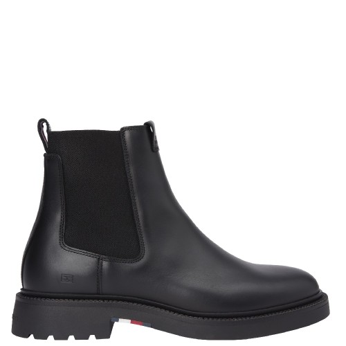 Tommy Hilfiger Comfort Lightweight Leather Chelsea FM0FM05591-BDS Ανδρικά Μποτάκια Chelsea Μαύρο Δέρμα  Tommy Hilfiger Comfort Lightweight Leather Chelsea FM0FM05591-BDS Ανδρικά Μποτάκια Chelsea Μαύρο Δέρμα