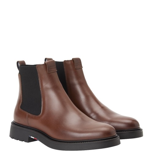 Tommy Hilfiger Comfort Lightweight Leather Chelsea FM0FM05591-GVI Ανδρικά Μποτάκια Chelsea Ταμπά Δέρμα Tommy Hilfiger Comfort Lightweight Leather Chelsea FM0FM05591-GVI Ανδρικά Μποτάκια Chelsea Ταμπά Δέρμα