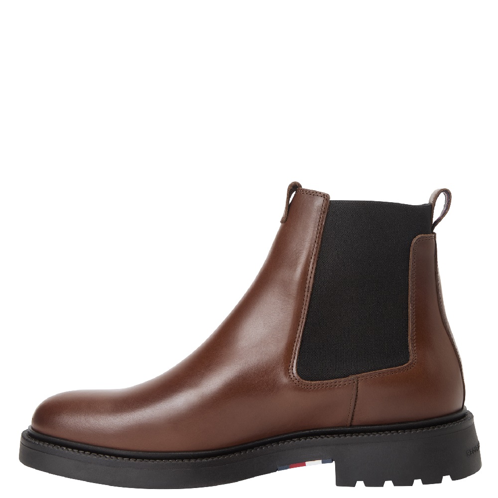 TOMMY HILFIGER</br>Tommy Hilfiger Comfort Lightweight Leather Chelsea FM0FM05591-GVI Ανδρικά Μποτάκια Chelsea Ταμπά Δέρμα TOMMY HILFIGER</br>Tommy Hilfiger Comfort Lightweight Leather Chelsea FM0FM05591-GVI Ανδρικά Μποτάκια Chelsea Ταμπά Δέρμα