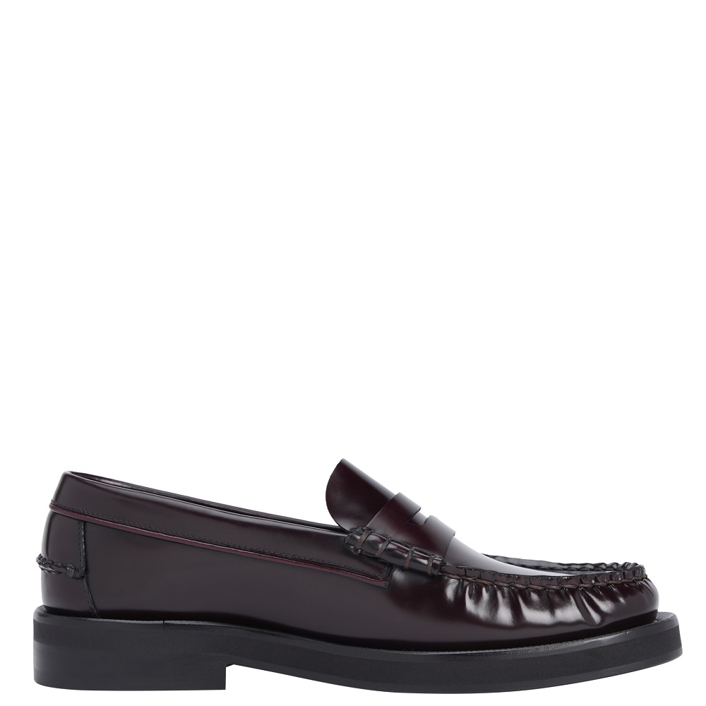 TOMMY HILFIGER</br>Tommy Hilfiger Classic High Hilfiger Abra Loafers FM0FM05624-XUT Ανδρικά Μοκασίνια Μπορντώ Δέρμα