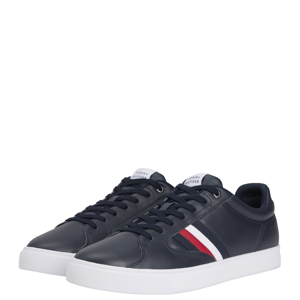 TOMMY HILFIGER</br>Tommy Hilfiger Icon Court Stripes FM0FM05628-DW5 Ανδρικά Sneakers Μπλε Δέρμα