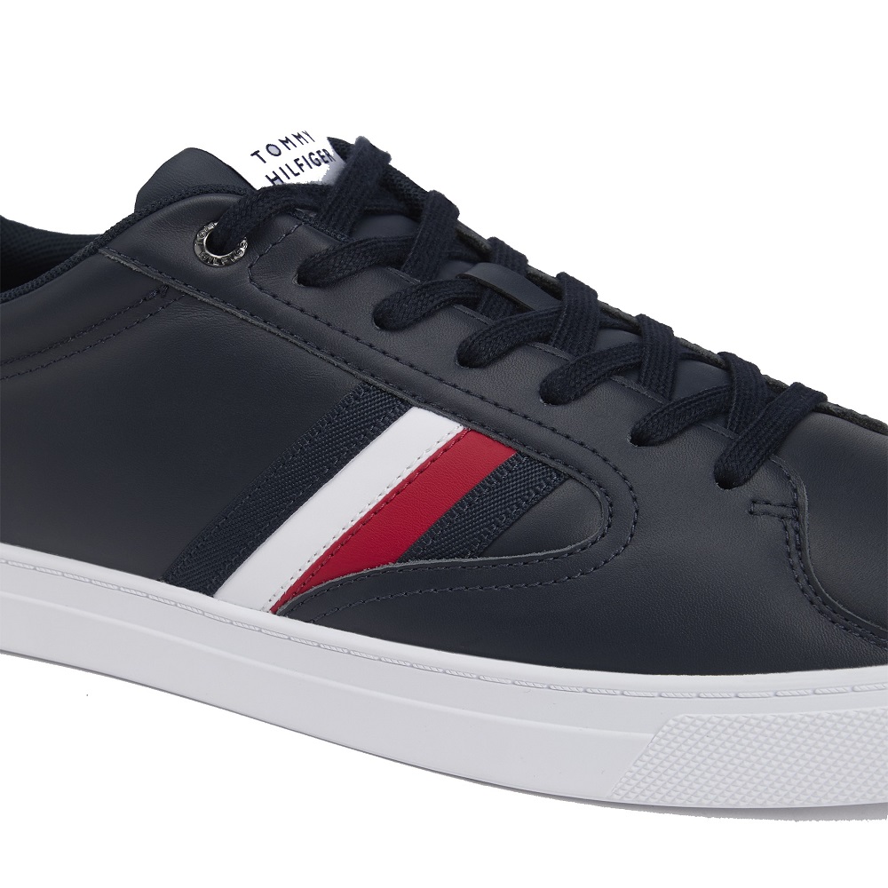 TOMMY HILFIGER</br>Tommy Hilfiger Icon Court Stripes FM0FM05628-DW5 Ανδρικά Sneakers Μπλε Δέρμα