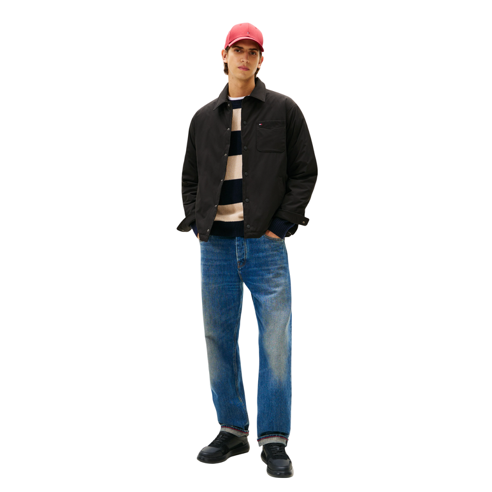 TOMMY HILFIGER</br>Tommy Hilfiger Modern Lightcup Leather Trainers FM0FM05636-BDS Ανδρικά Sneakers Μαύρο Δέρμα TOMMY HILFIGER</br>Tommy Hilfiger Modern Lightcup Leather Trainers FM0FM05636-BDS Ανδρικά Sneakers Μαύρο Δέρμα