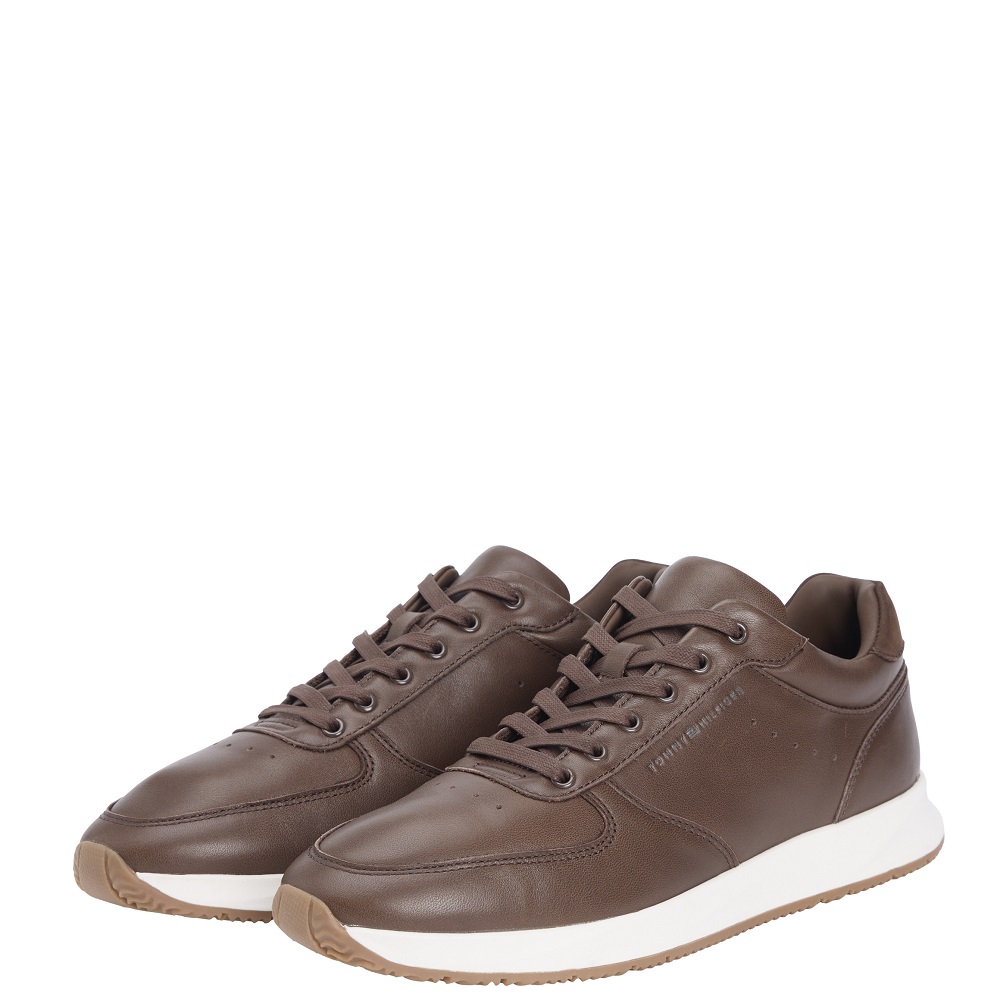 TOMMY HILFIGER</br>Tommy Hilfiger Premium Leather Hybrid Trainers FM0FM05700-GV0 Ανδρικά Sneakers Καφέ Δέρμα TOMMY HILFIGER</br>Tommy Hilfiger Premium Leather Hybrid Trainers FM0FM05700-GV0 Ανδρικά Sneakers Καφέ Δέρμα