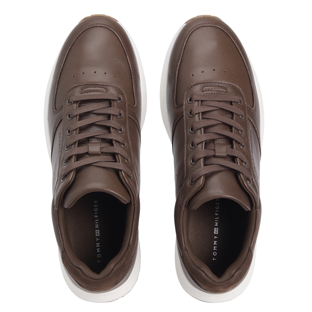 TOMMY HILFIGER</br>Tommy Hilfiger Premium Leather Hybrid Trainers FM0FM05700-GV0 Ανδρικά Sneakers Καφέ Δέρμα TOMMY HILFIGER</br>Tommy Hilfiger Premium Leather Hybrid Trainers FM0FM05700-GV0 Ανδρικά Sneakers Καφέ Δέρμα