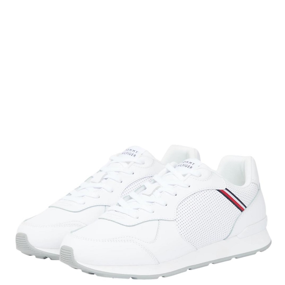 TOMMY HILFIGER</br>Tommy Hilfiger FM0FM05740-YBS Ανδρικά Sneakers Λευκό Δέρμα TOMMY HILFIGER</br>Tommy Hilfiger FM0FM05740-YBS Ανδρικά Sneakers Λευκό Δέρμα
