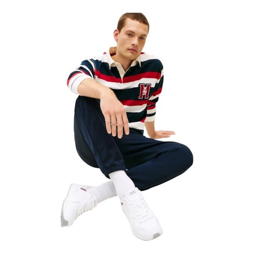 Tommy Hilfiger FM0FM05740-YBS Ανδρικά Sneakers Λευκό Δέρμα Tommy Hilfiger FM0FM05740-YBS Ανδρικά Sneakers Λευκό Δέρμα