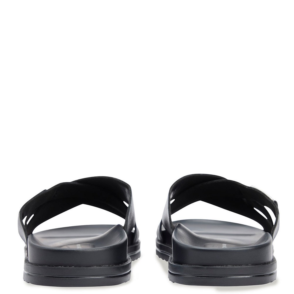 TOMMY HILFIGER</br>Tommy Hilfiger Flag Hardware Leather Sandal FM0FM05753-BDS Ανδρικές Παντόφλες Μαύρο Δέρμα