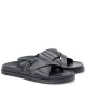 TOMMY HILFIGER</br>Tommy Hilfiger Flag Hardware Leather Sandal FM0FM05753-BDS Ανδρικές Παντόφλες Μαύρο Δέρμα