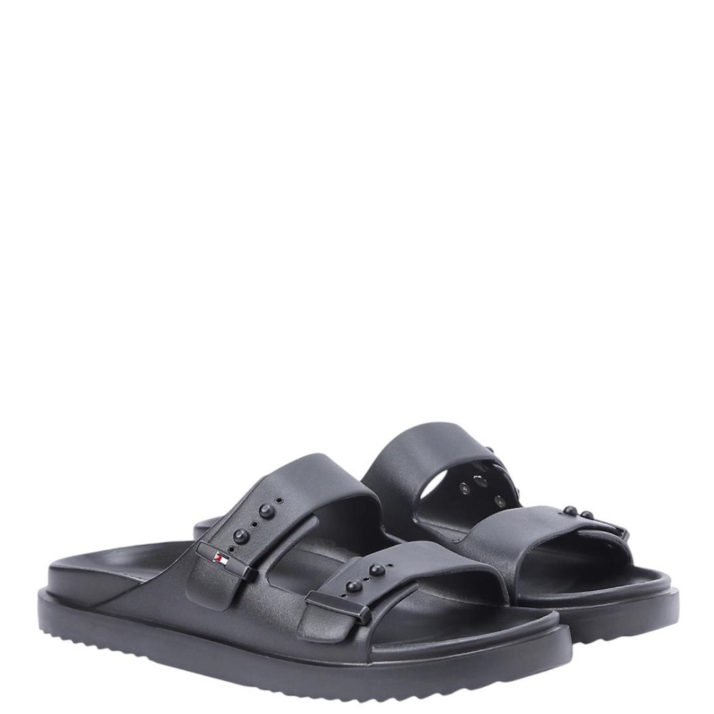 TOMMY HILFIGER</br>Tommy Hilfiger Light Adjustable Pool Slider FM0FM05757-BDS Ανδρικές Σαγιονάρες Μαύρο