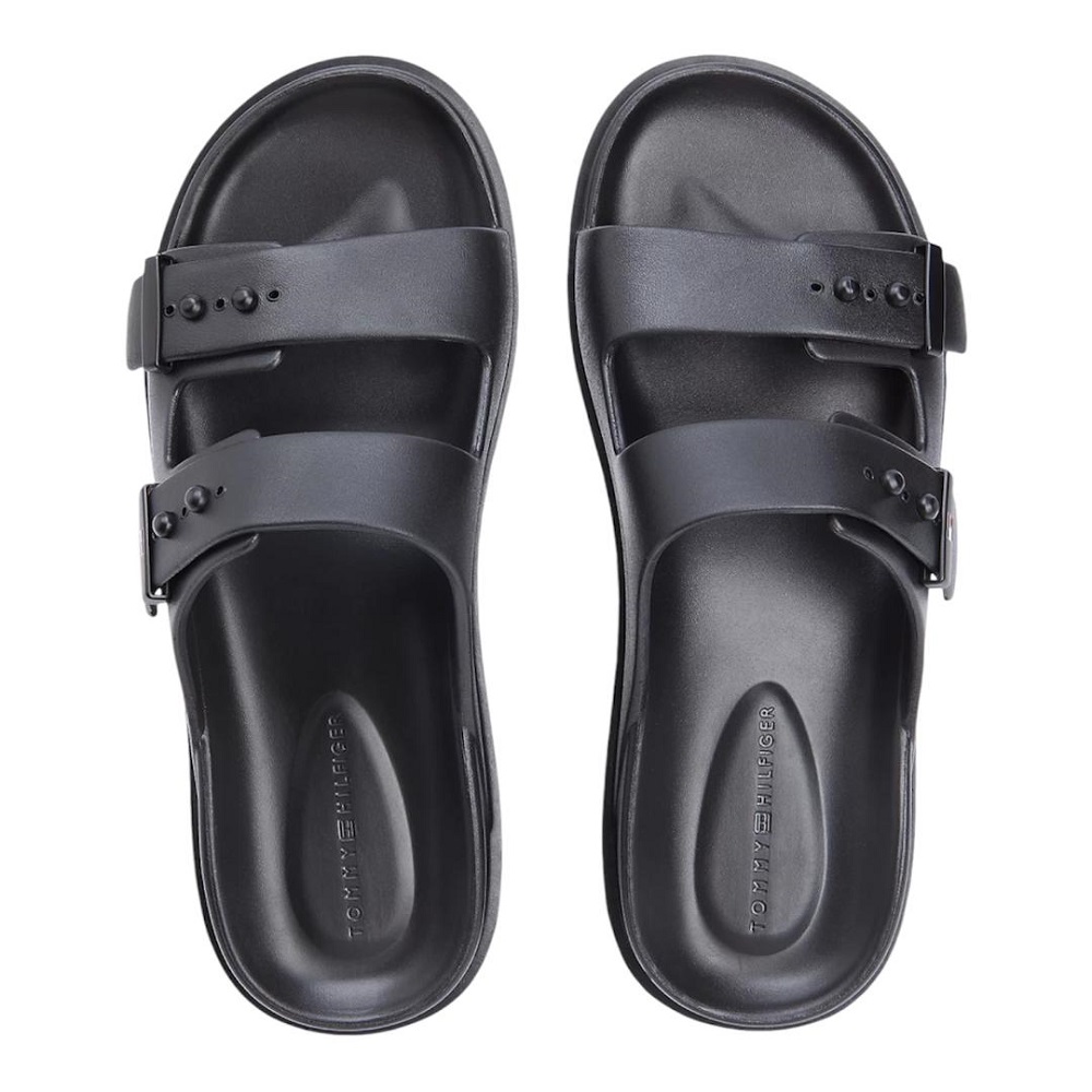 TOMMY HILFIGER</br>Tommy Hilfiger Light Adjustable Pool Slider FM0FM05757-BDS Ανδρικές Σαγιονάρες Μαύρο