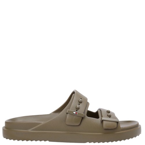 Tommy Hilfiger Light Adjustable Pool Slider FM0FM05757-GX9 Ανδρικές Σαγιονάρες Χακί