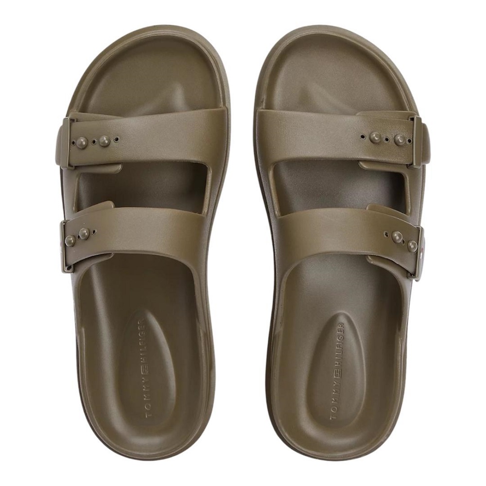 TOMMY HILFIGER</br>Tommy Hilfiger Light Adjustable Pool Slider FM0FM05757-GX9 Ανδρικές Σαγιονάρες Χακί