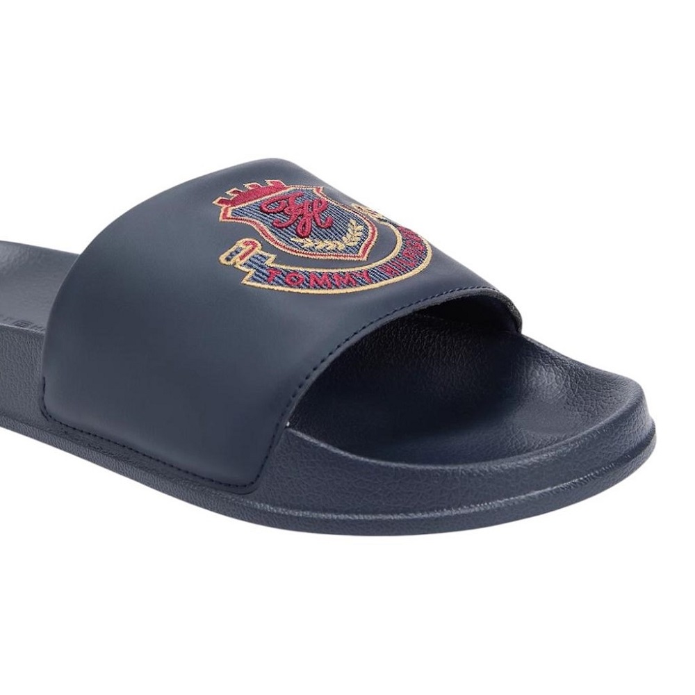 TOMMY HILFIGER</br>Tommy Hilfiger Crest Pool Slide FM0FM05800-DW5 Ανδρικές Σαγιονάρες Μπλε