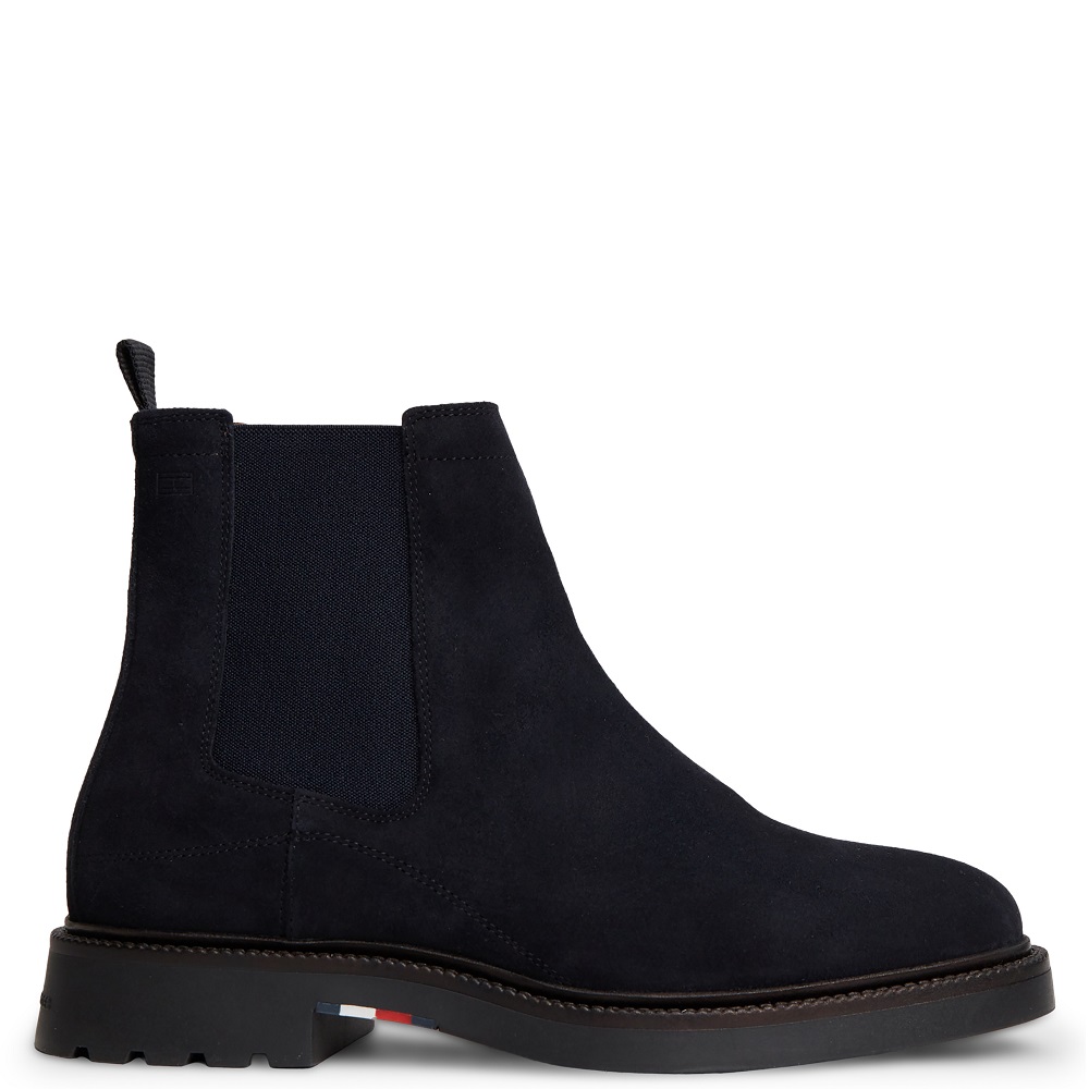 TOMMY HILFIGER</br>Tommy Hilfiger Corporate Casual Suede Chelsea FM0FM05952-DW5 Ανδρικά Μποτάκια Chelsea Μπλε Suede