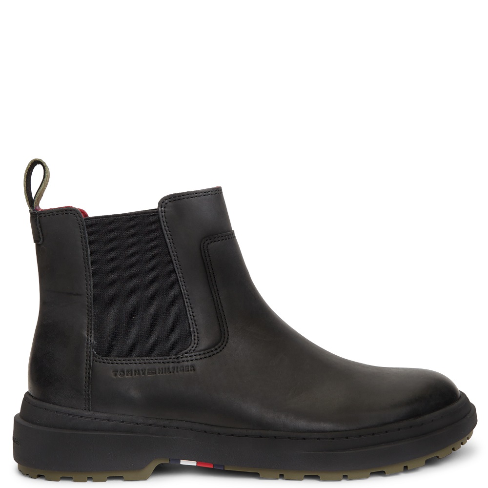 TOMMY HILFIGER</br>Tommy Hilfiger Outdoor Warm Leather Chelsea FM0FM05958-BDS Ανδρικά Μποτάκια Chelsea Μαύρο Δέρμα Με Επένδυση TOMMY HILFIGER</br>Tommy Hilfiger Outdoor Warm Leather Chelsea FM0FM05958-BDS Ανδρικά Μποτάκια Chelsea Μαύρο Δέρμα Με Επένδυση